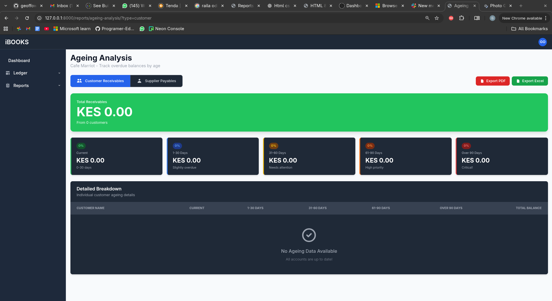 iBOOKS Main Dashboard